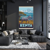 Kenyan Adventure Vintage Travel Scene Poster PosterGoat