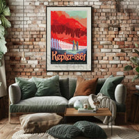 Kepler-186f Exploration Retro-Futuristic Sci-Fi Poster PosterGoat