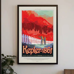 Kepler-186f Exploration Retro-Futuristic Sci-Fi Poster PosterGoat