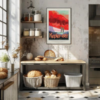 Kepler-186f Exploration Retro-Futuristic Sci-Fi Poster PosterGoat
