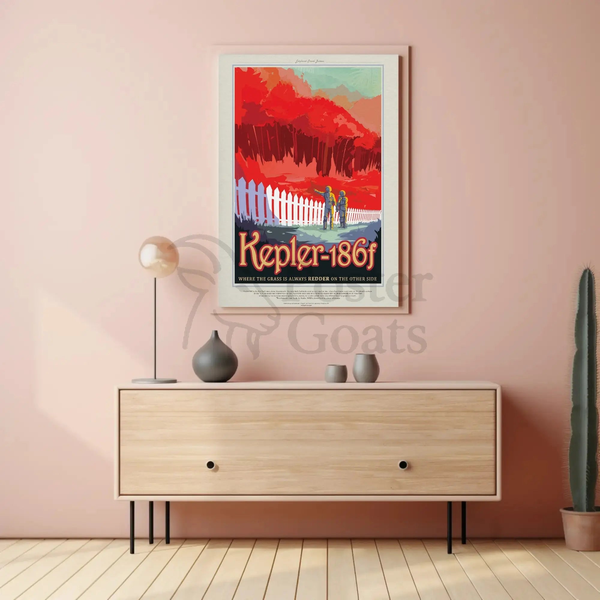 Kepler-186f Exploration Retro-Futuristic Sci-Fi Poster PosterGoat