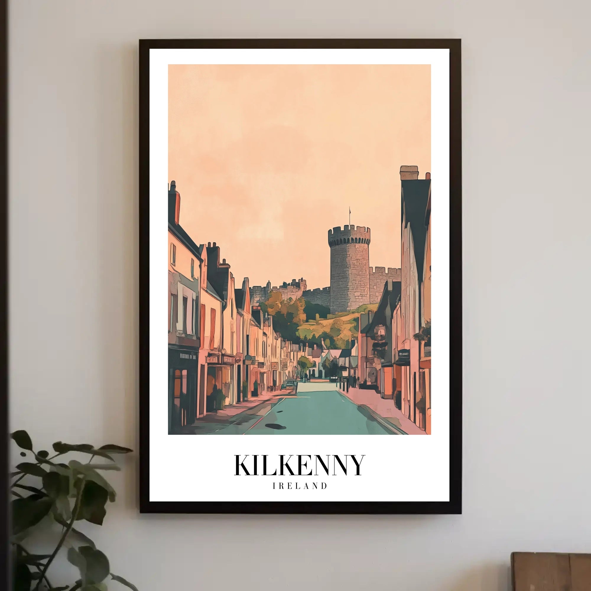 Kilkenny Castle Charming Street Scene Travel Poster PosterGoat