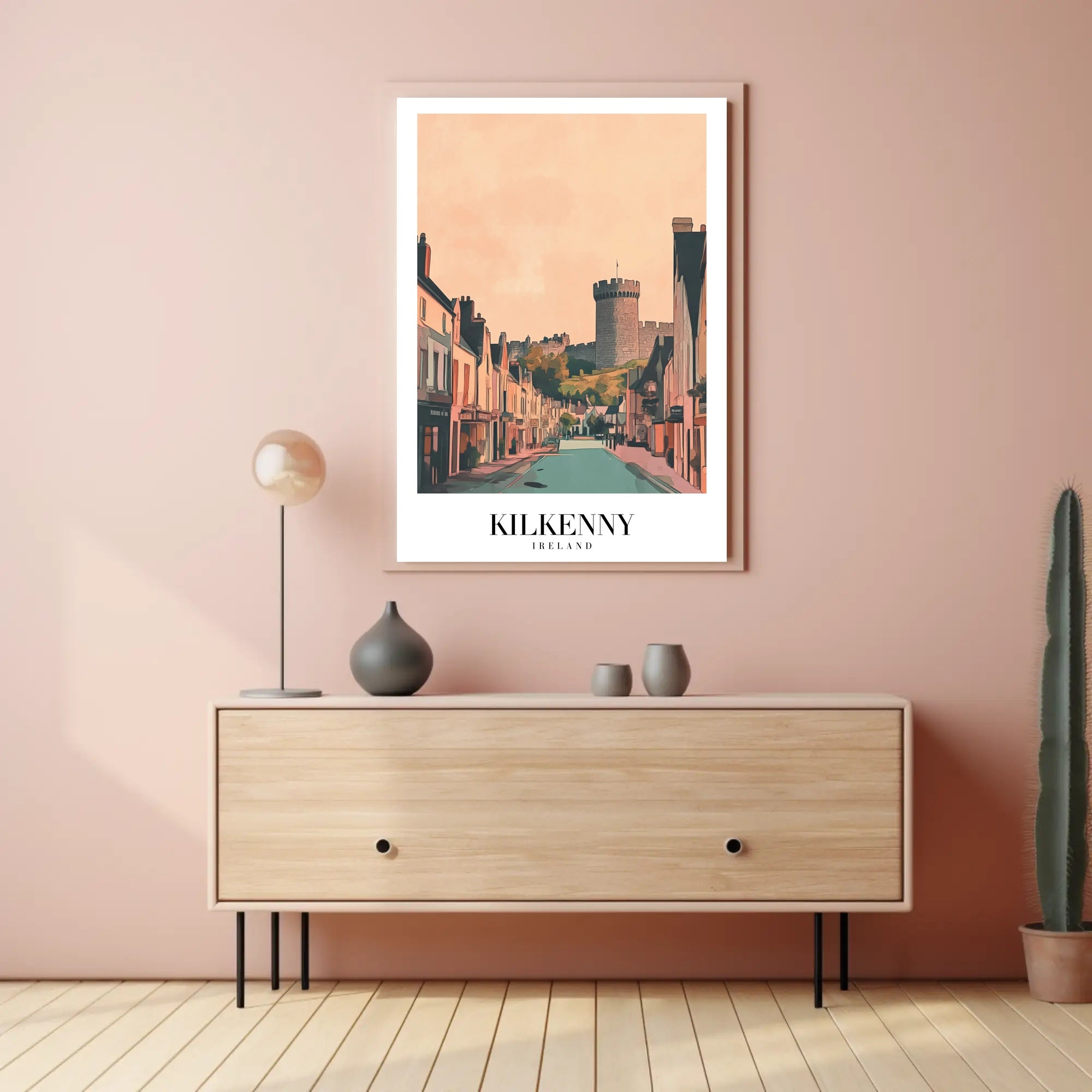 Kilkenny Castle Charming Street Scene Travel Poster PosterGoat