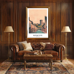 Kilkenny Castle Charming Street Scene Travel Poster PosterGoat