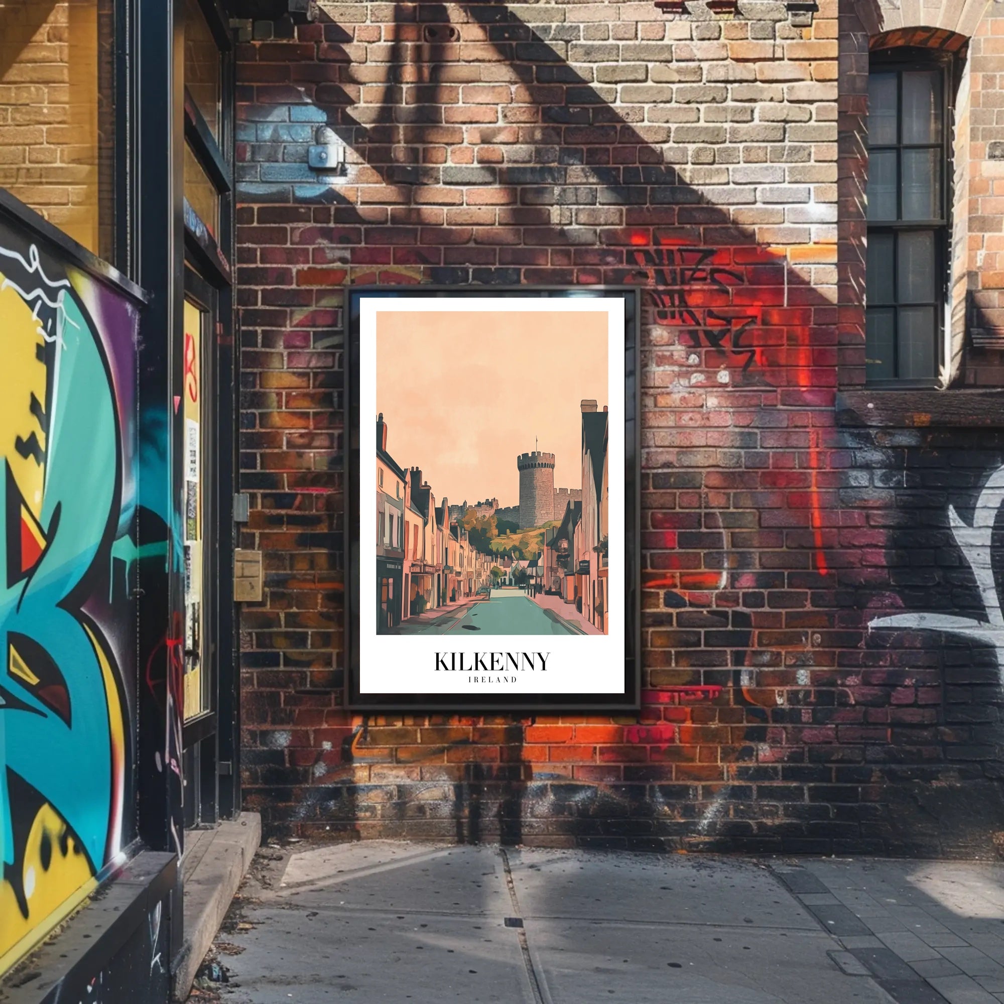 Kilkenny Castle Charming Street Scene Travel Poster PosterGoat