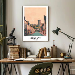 Kilkenny Castle Charming Street Scene Travel Poster PosterGoat
