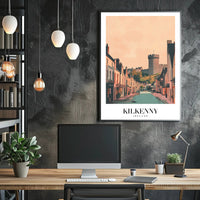 Kilkenny Castle Charming Street Scene Travel Poster PosterGoat