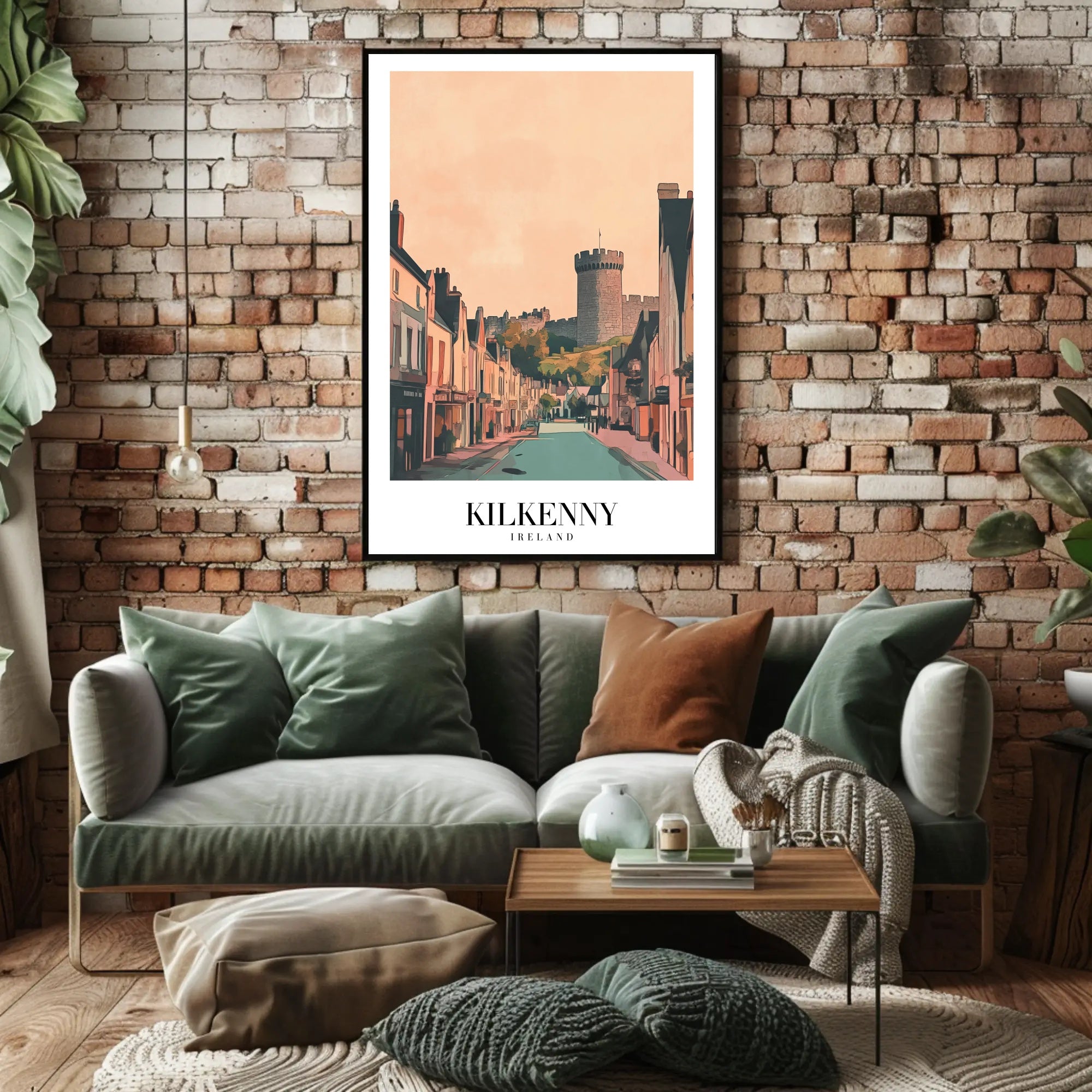 Kilkenny Castle Charming Street Scene Travel Poster PosterGoat