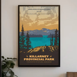 Killarney Provincial Park Retro Adventure National Park Poster PosterGoat