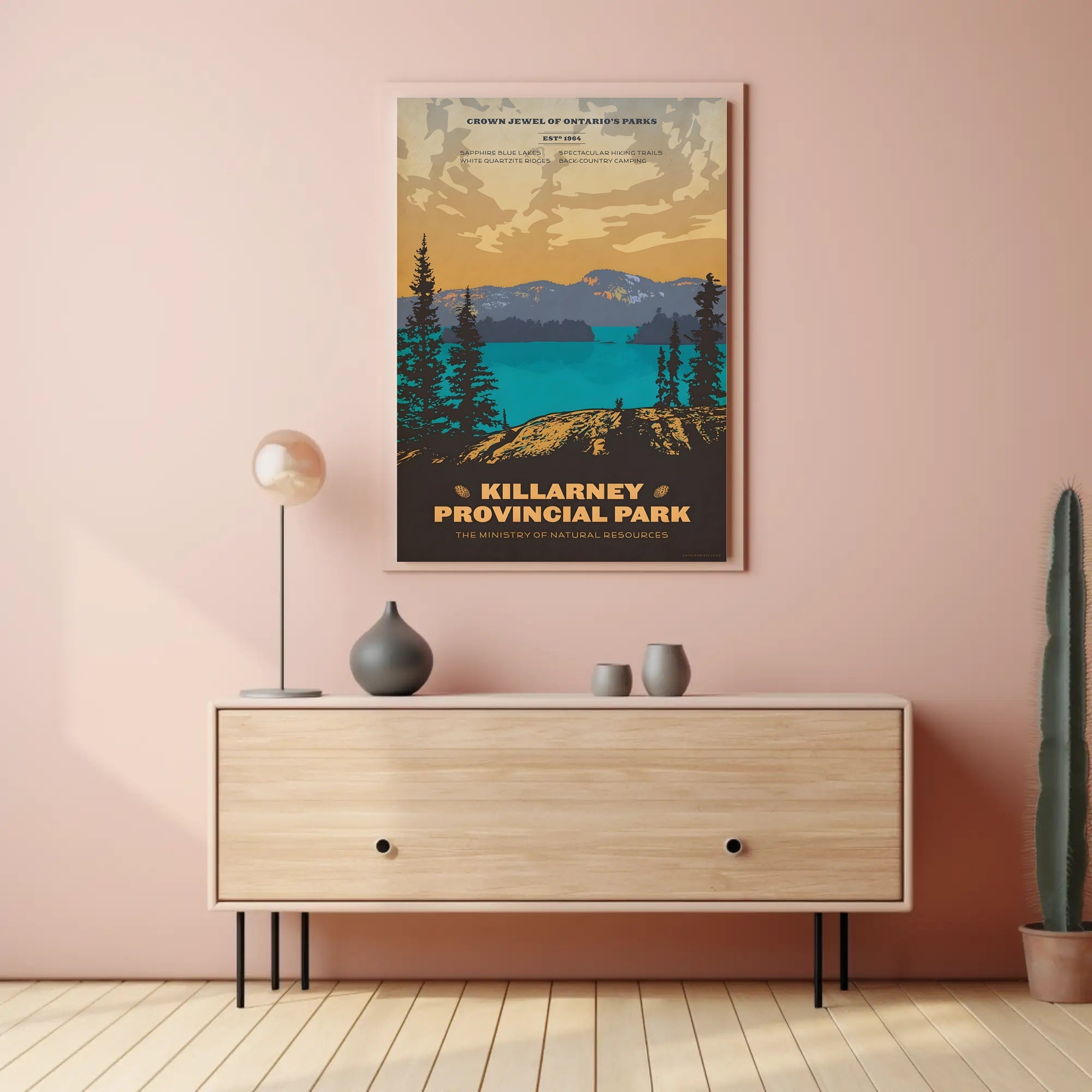 Killarney Provincial Park Retro Adventure National Park Poster PosterGoat