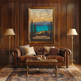 Killarney Provincial Park Retro Adventure National Park Poster PosterGoat