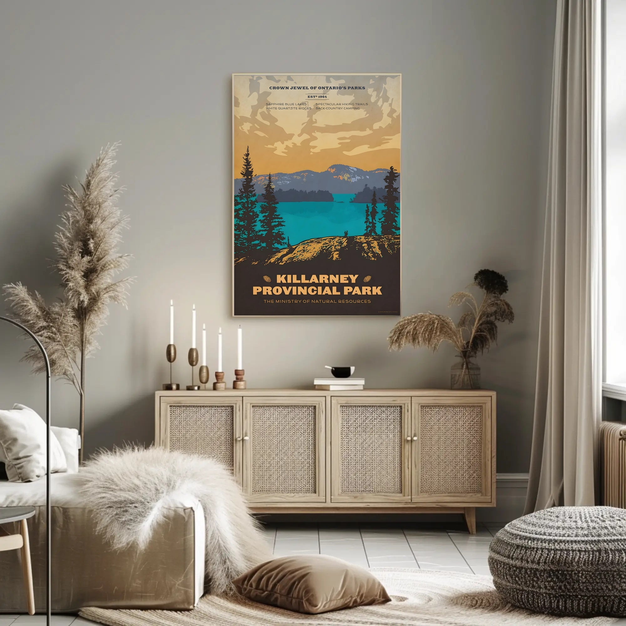 Killarney Provincial Park Retro Adventure National Park Poster PosterGoat
