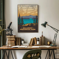 Killarney Provincial Park Retro Adventure National Park Poster PosterGoat