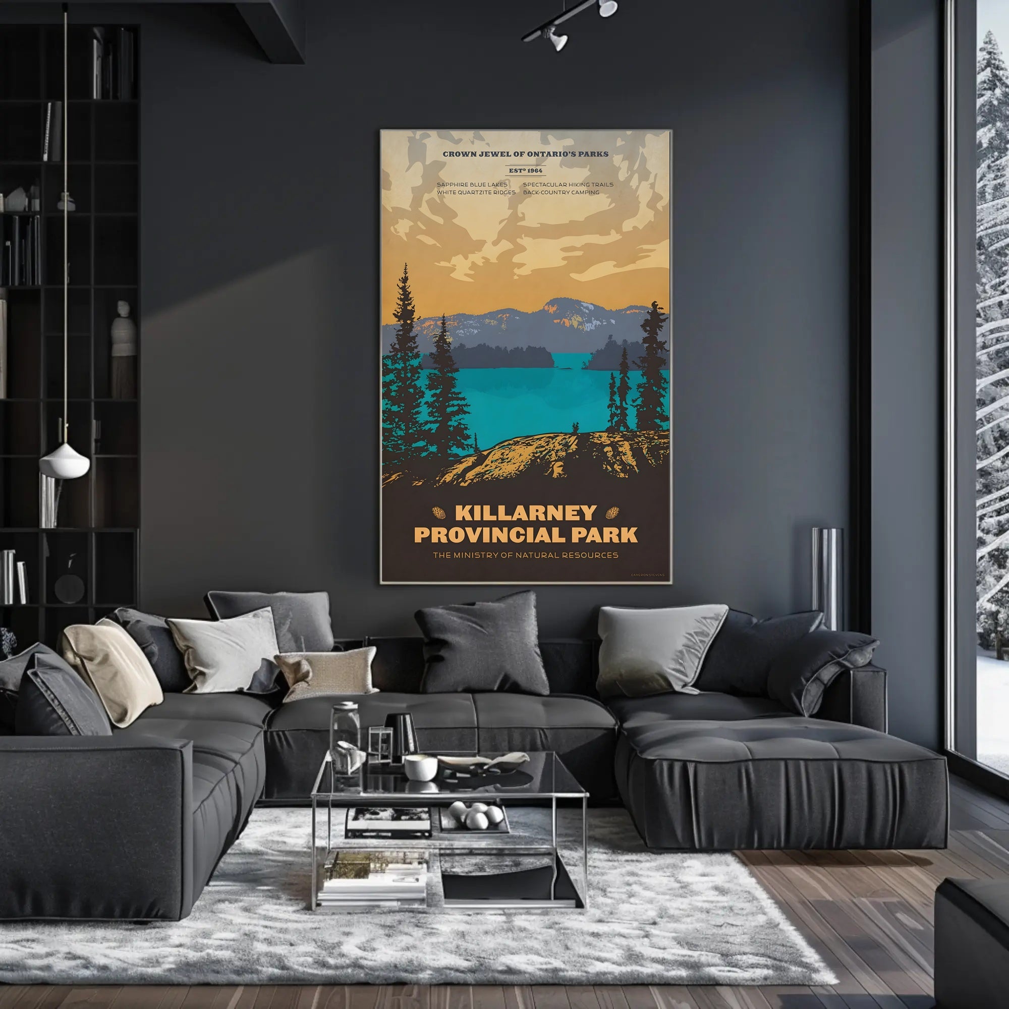 Killarney Provincial Park Retro Adventure National Park Poster PosterGoat