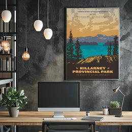 Killarney Provincial Park Retro Adventure National Park Poster PosterGoat