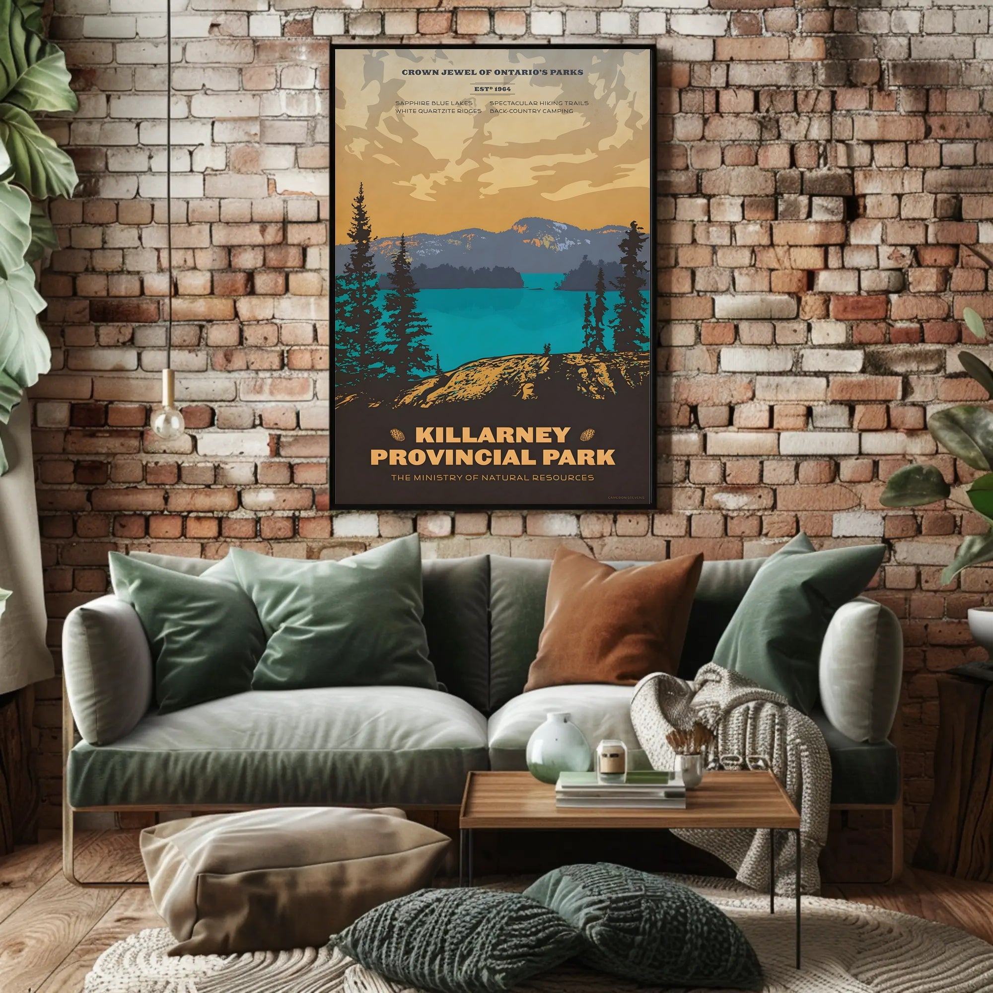 Killarney Provincial Park Retro Adventure National Park Poster PosterGoat