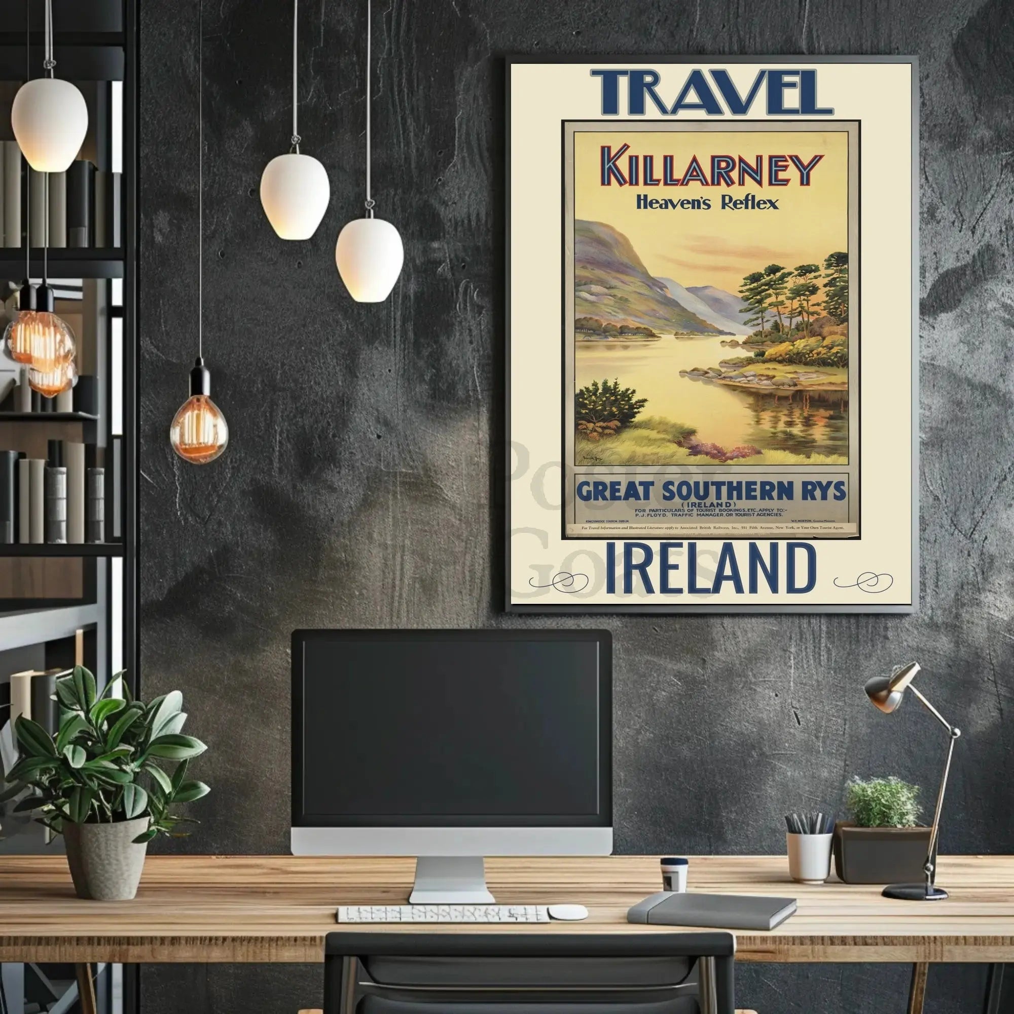Killarney Vintage Travel Art Poster for Scenic Adventurers PosterGoat