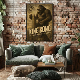 King Kong New York Vintage Pop Culture Poster PosterGoat