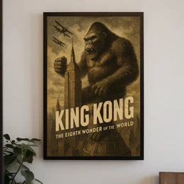 King Kong New York Vintage Pop Culture Poster PosterGoat