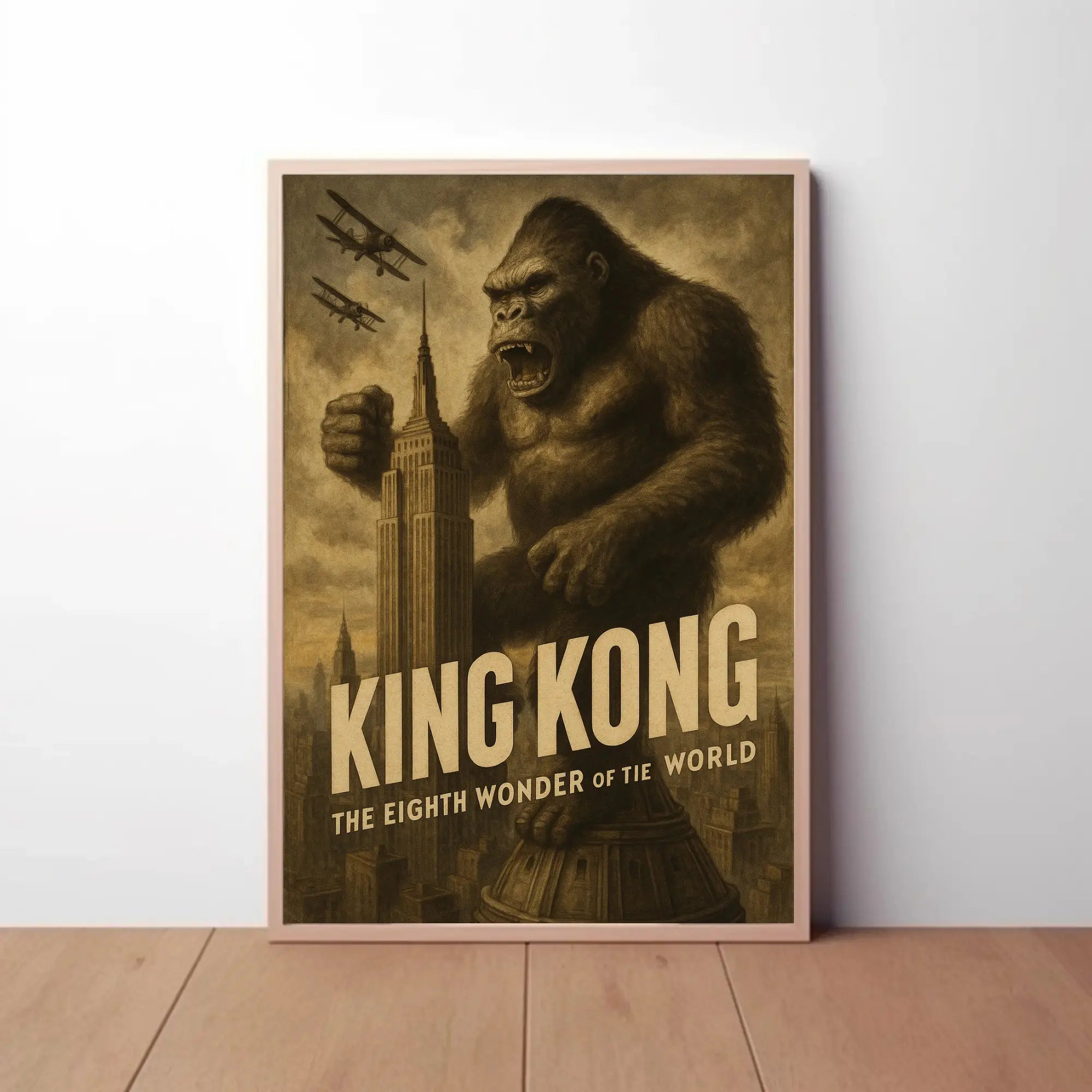 King Kong New York Vintage Pop Culture Poster PosterGoat