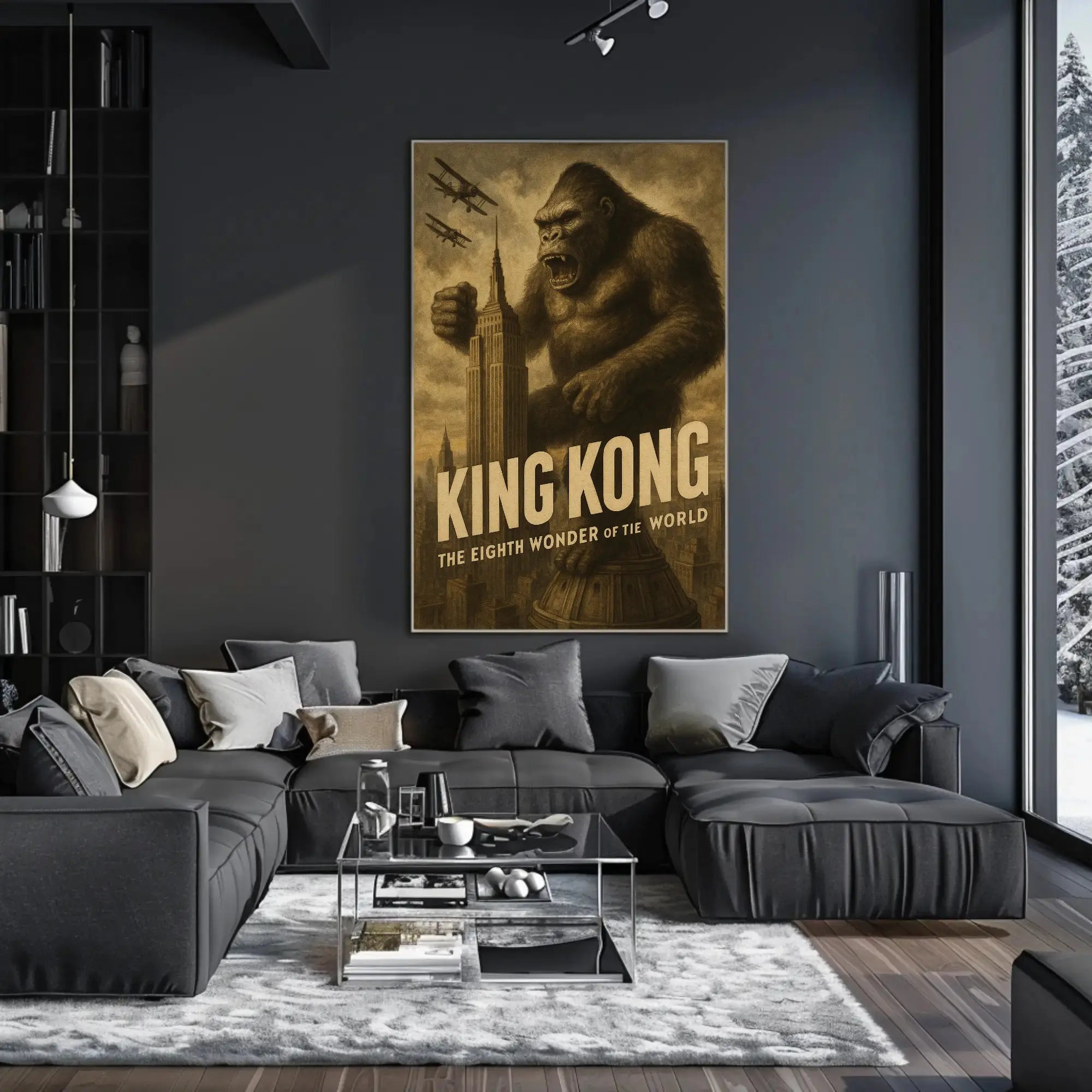 King Kong New York Vintage Pop Culture Poster PosterGoat