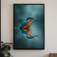 Kingfisher Serenity in Nature Wildlife Animal Poster PosterGoat