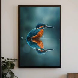 Kingfisher Serenity in Nature Wildlife Animal Poster PosterGoat