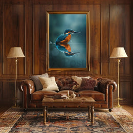 Kingfisher Serenity in Nature Wildlife Animal Poster PosterGoat