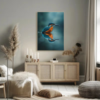 Kingfisher Serenity in Nature Wildlife Animal Poster PosterGoat