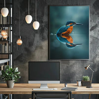 Kingfisher Serenity in Nature Wildlife Animal Poster PosterGoat