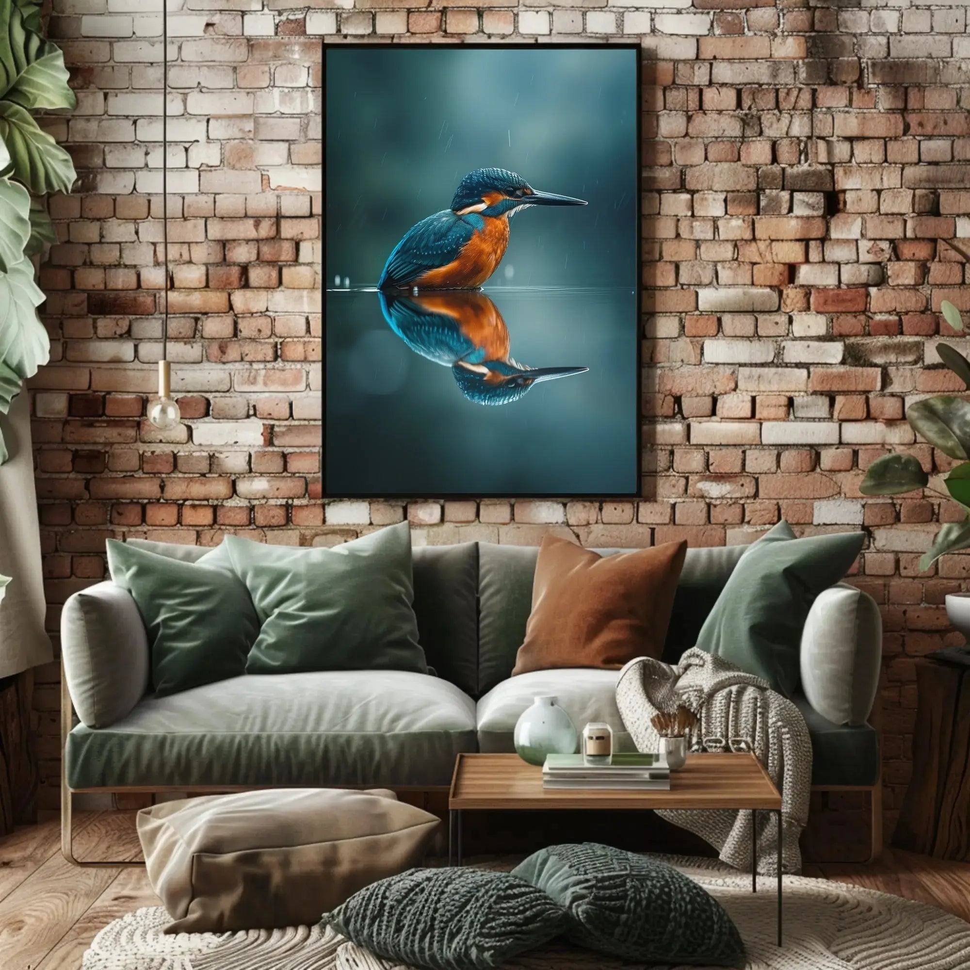 Kingfisher Serenity in Nature Wildlife Animal Poster PosterGoat