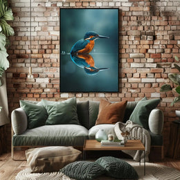 Kingfisher Serenity in Nature Wildlife Animal Poster PosterGoat