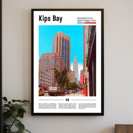 Kips Bay Street Scene NYC Skyline Travel Poster PosterGoat