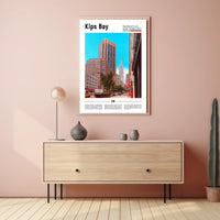 Kips Bay Street Scene NYC Skyline Travel Poster PosterGoat