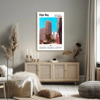 Kips Bay Street Scene NYC Skyline Travel Poster PosterGoat