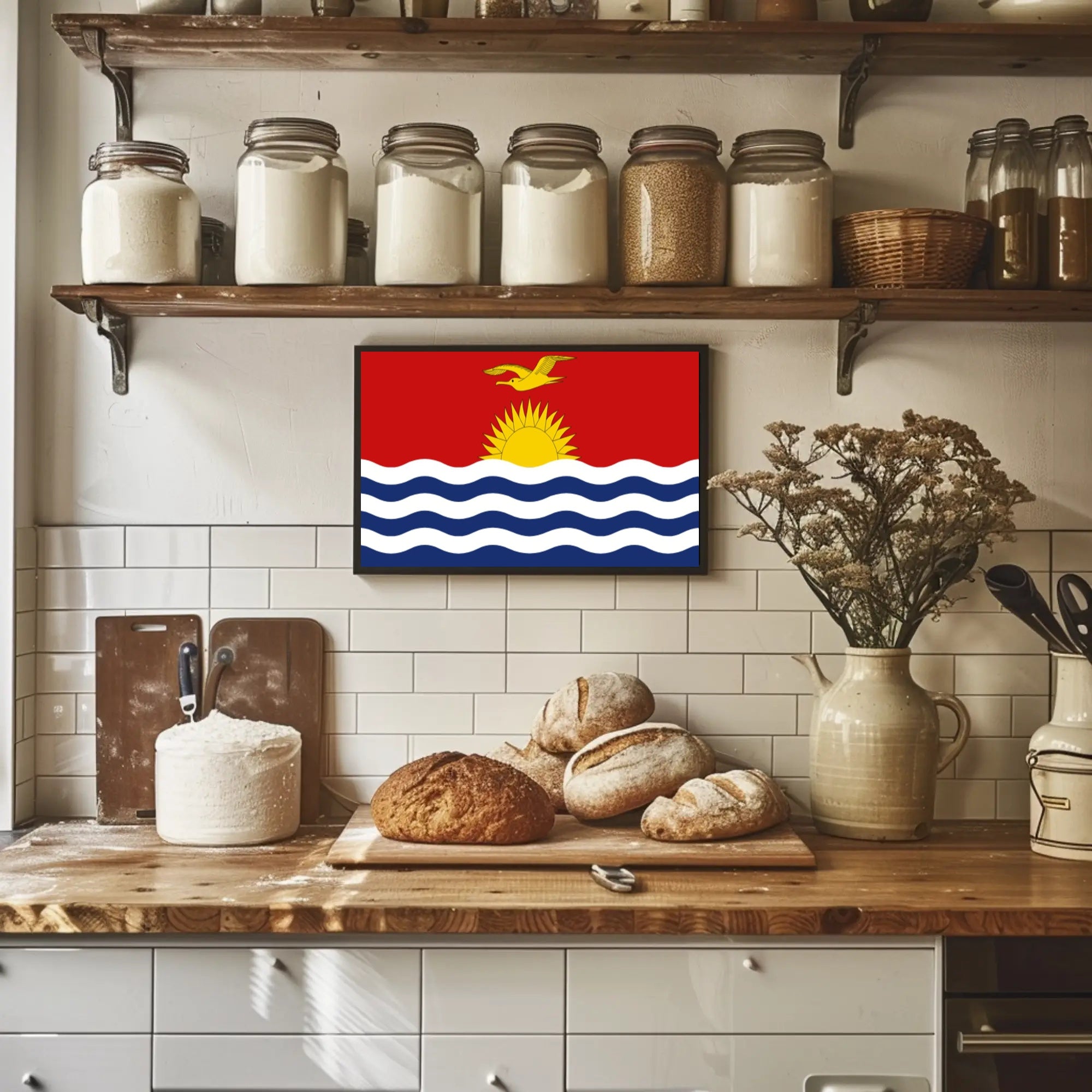 Kiribati National Flag Symbolism Art Print Country Flag Poster PosterGoat