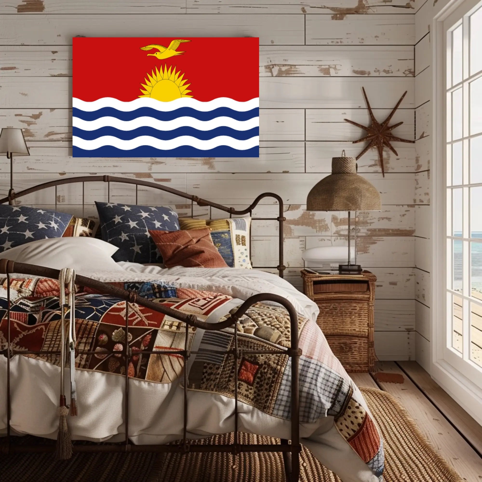 Kiribati National Flag Symbolism Art Print Country Flag Poster PosterGoat