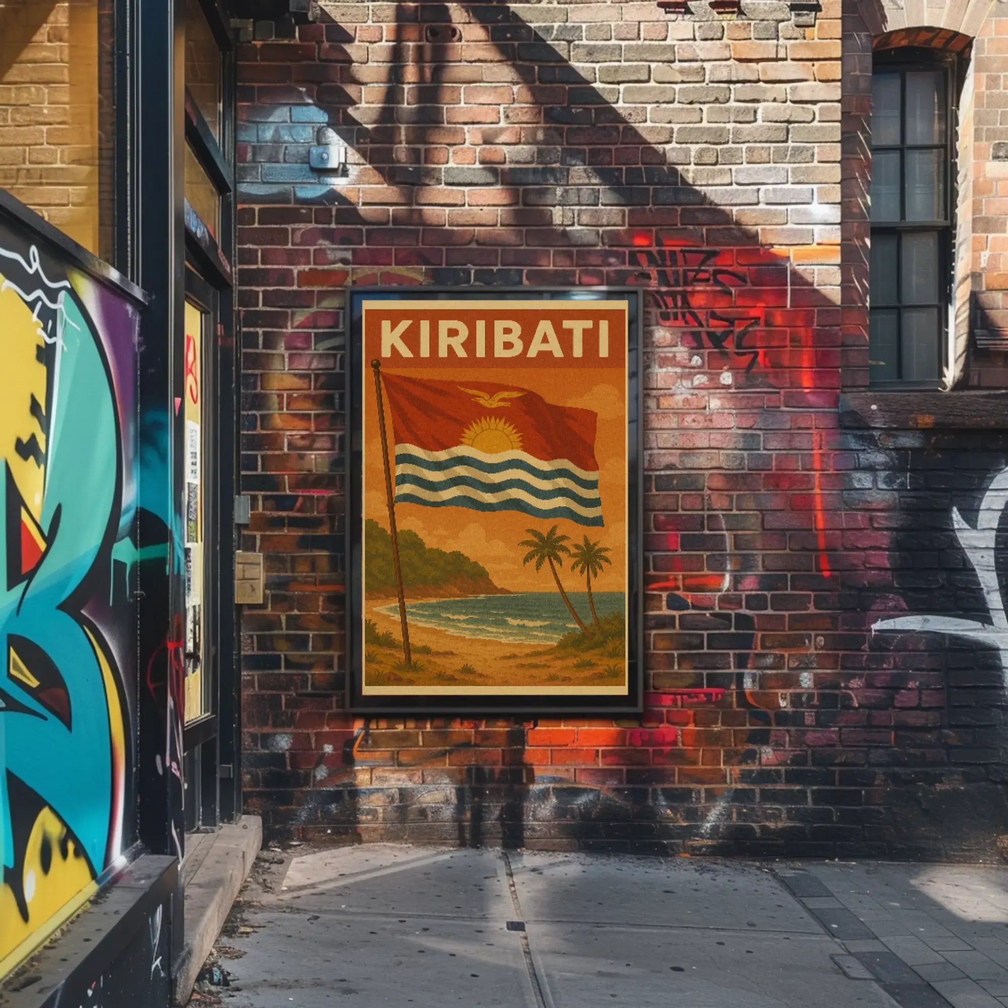 Kiribati Tropical Paradise Vintage Travel Poster PosterGoat