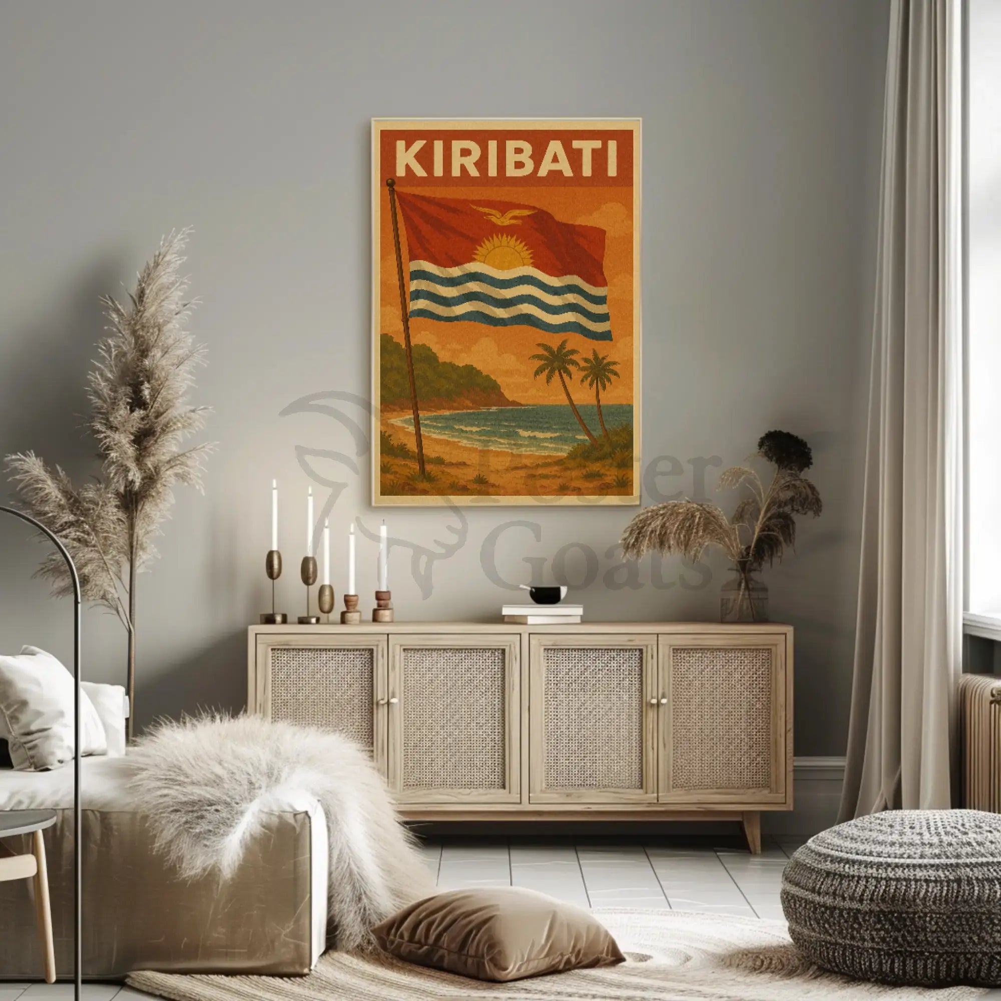 Kiribati Tropical Paradise Vintage Travel Poster PosterGoat