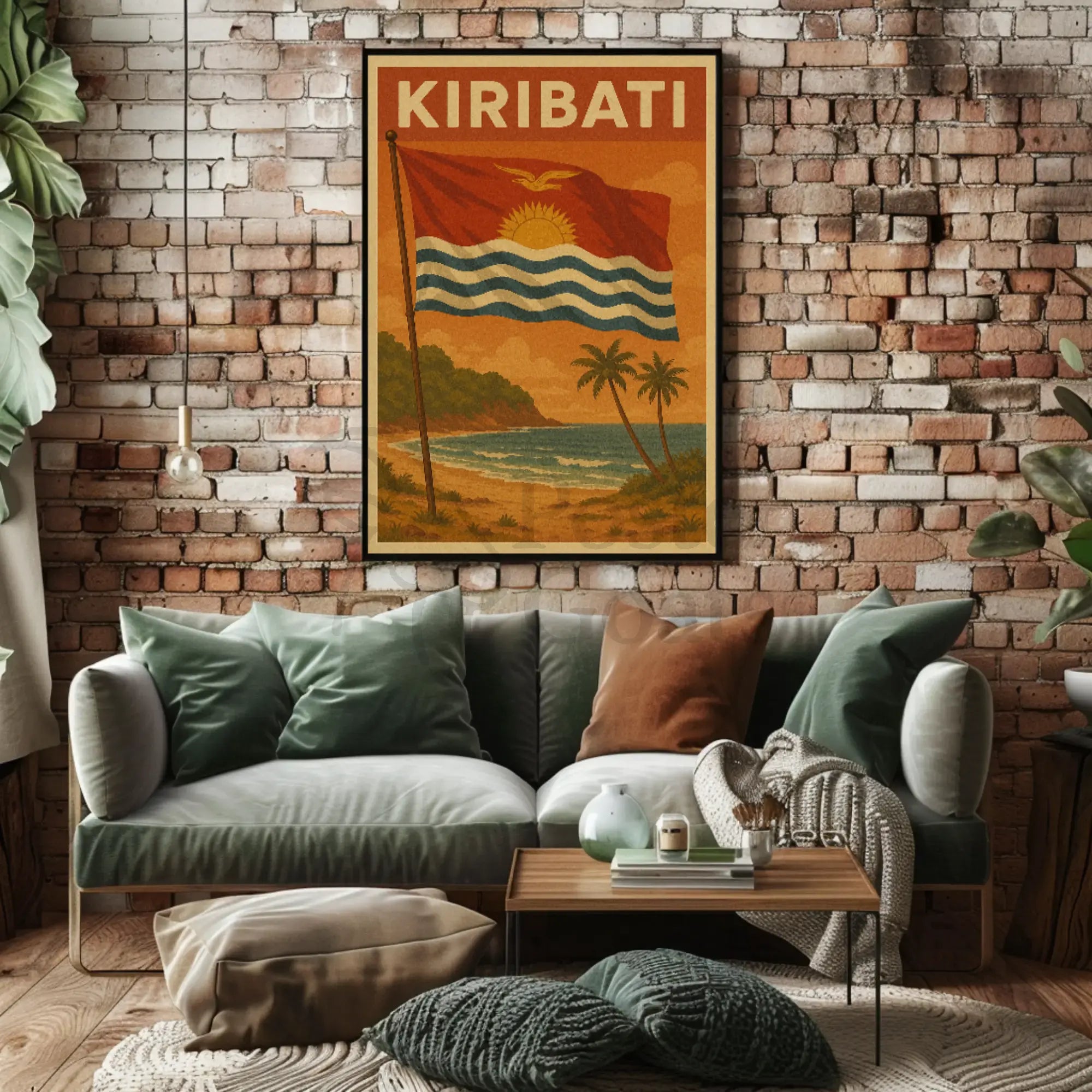 Kiribati Tropical Paradise Vintage Travel Poster PosterGoat