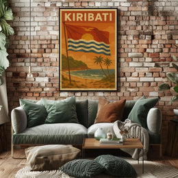 Kiribati Tropical Paradise Vintage Travel Poster PosterGoat