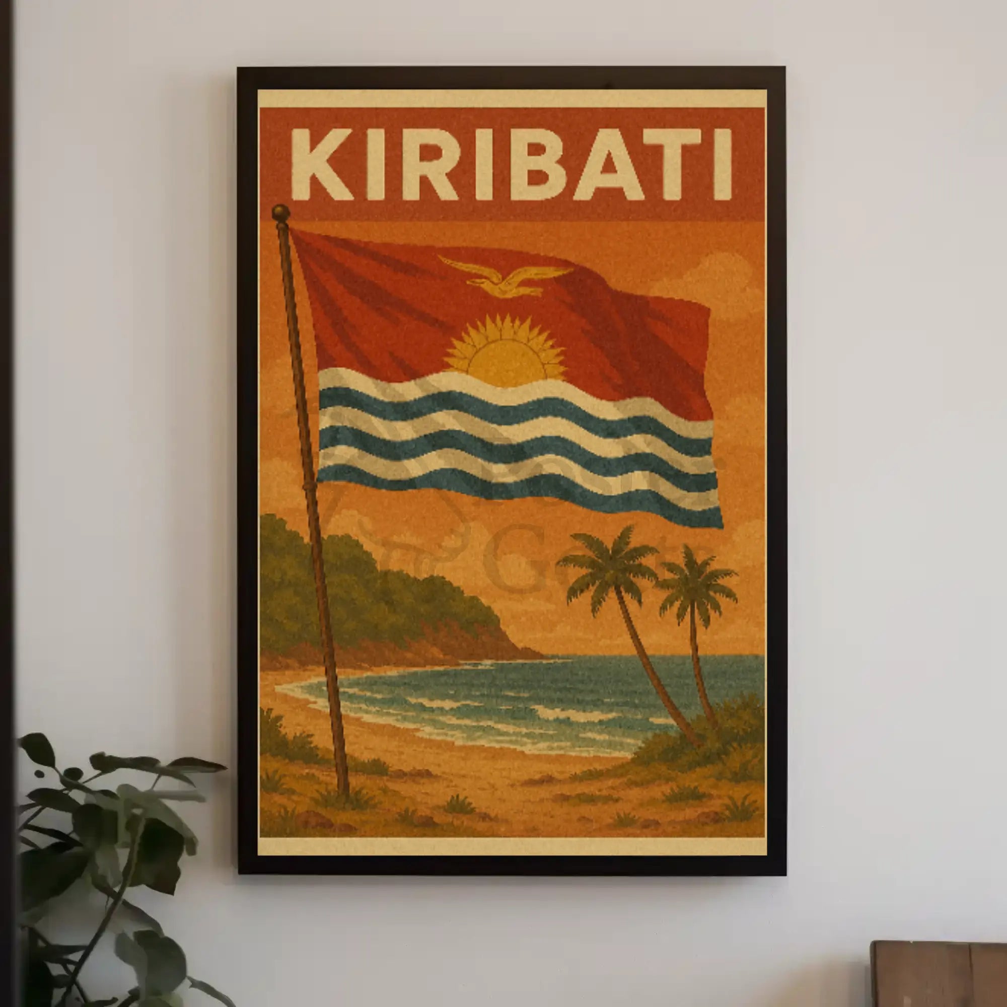Kiribati Tropical Paradise Vintage Travel Poster PosterGoat