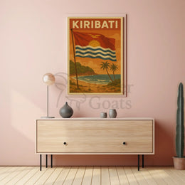 Kiribati Tropical Paradise Vintage Travel Poster PosterGoat