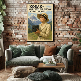 Kodak Vintage Camera Advertisement Early 20th Century Poster PosterGoat