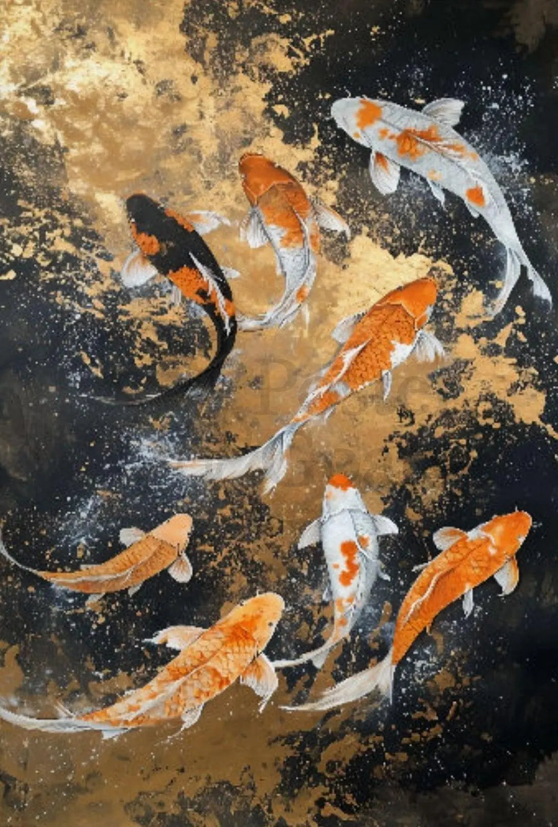 Koi Pond Serenity Artistic Animal Poster PosterGoat