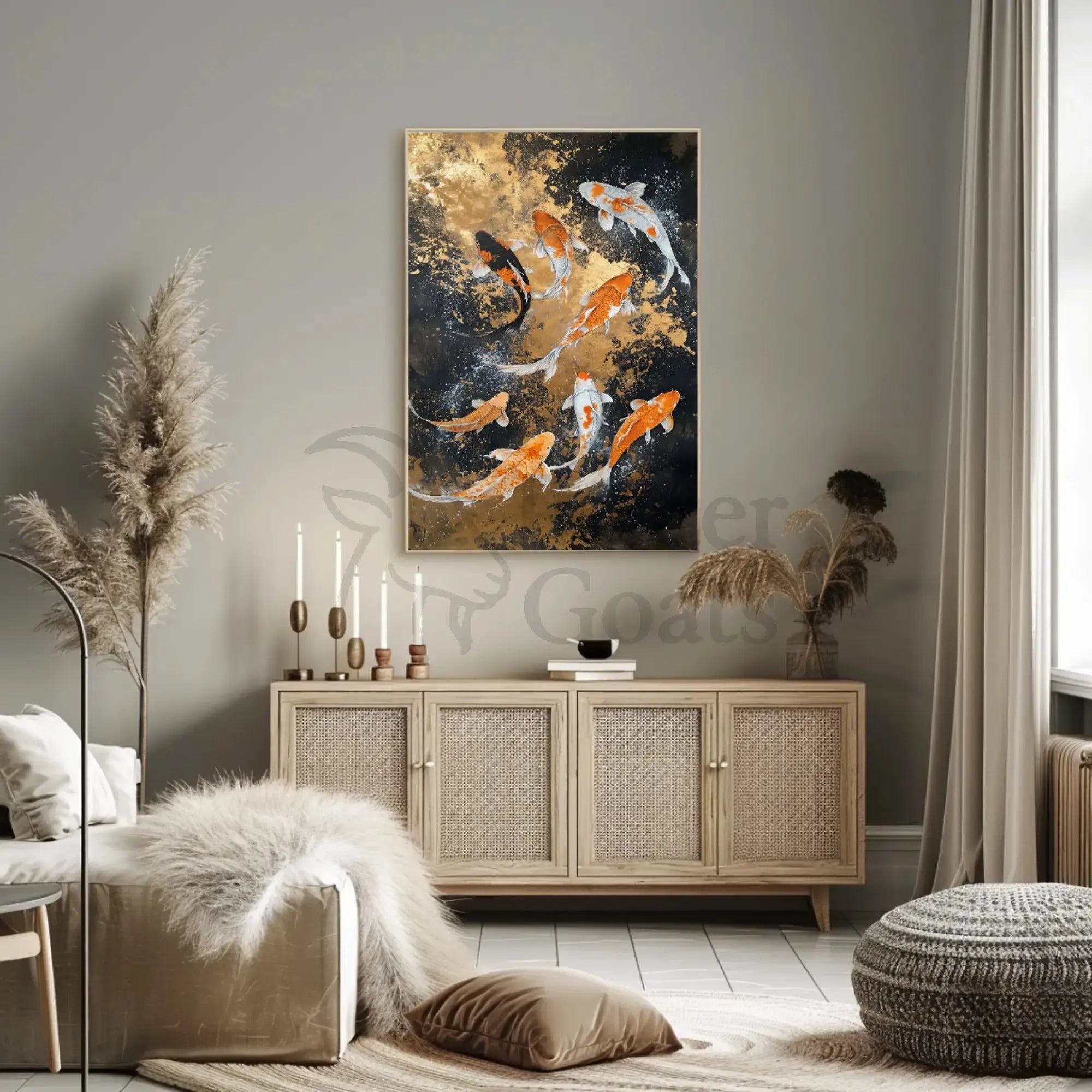 Koi Pond Serenity Artistic Animal Poster PosterGoat