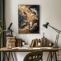 Koi Pond Serenity Artistic Animal Poster PosterGoat