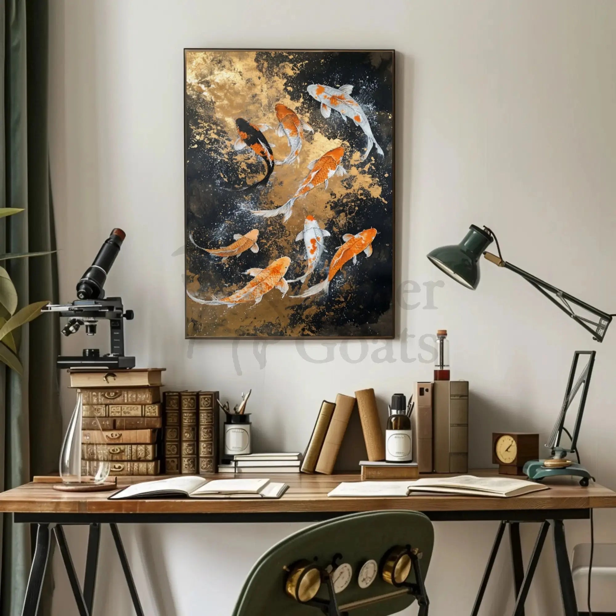 Koi Pond Serenity Artistic Animal Poster PosterGoat