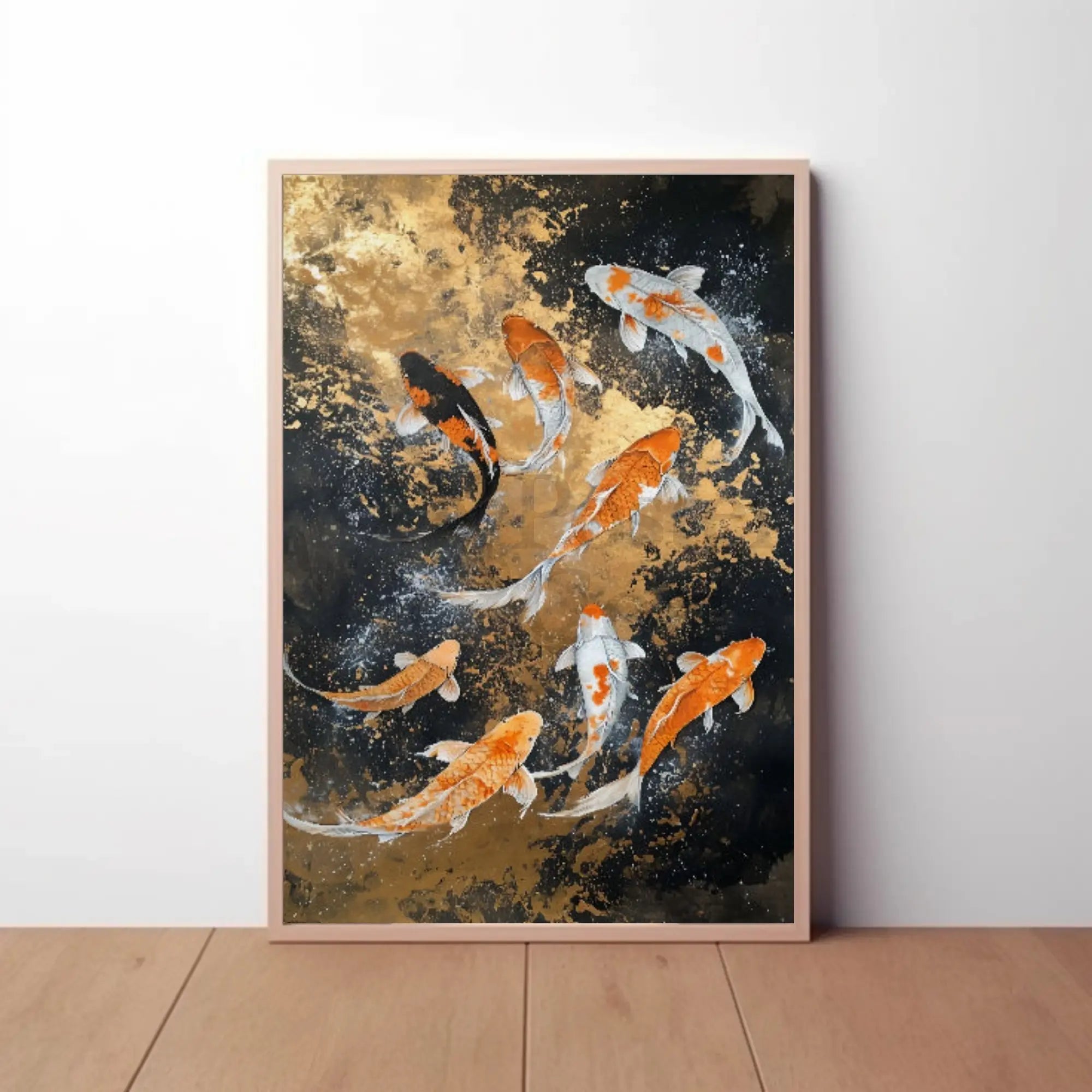 Koi Pond Serenity Artistic Animal Poster PosterGoat