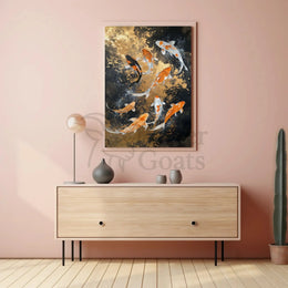 Koi Pond Serenity Artistic Animal Poster PosterGoat